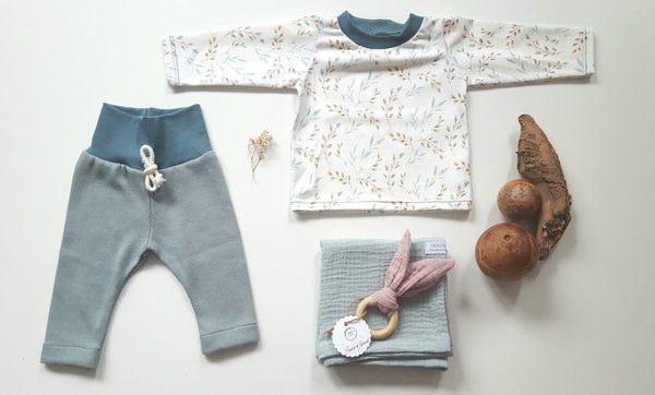 Babyset, Set, Leggings mit Shirt für Neugeborene, Unisex, Geschenk zur Geburt, Erstlingsset