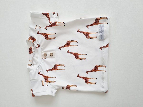 Shirt kurzarm aus Baumwolljersey mit Giraffen Print